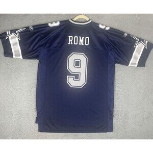VTG Reebok Authentic Jersey Tony Romo #9 Dallas Cowboys Mens Large 48 Blue EUC